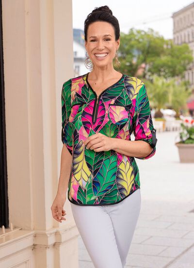 Overhemdtuniek met borstzakken 