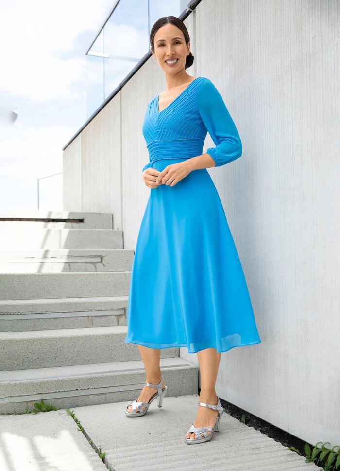 Jurk met fijne decoratieve bolletjes 