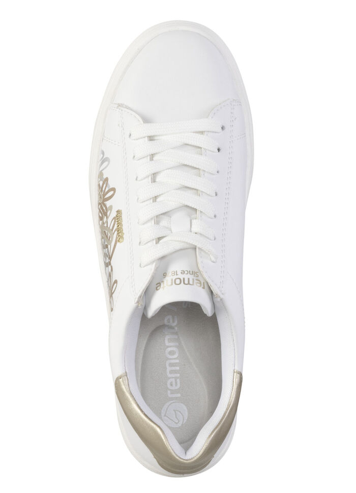 Remonte sneakers met een speelse bloemenprint WEISS-BRONZE