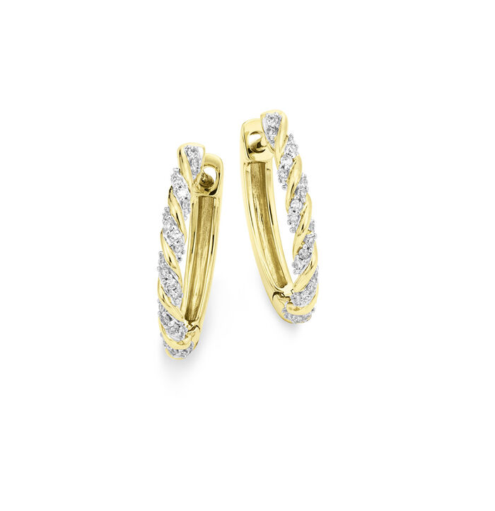 Creoolse oorbellen met diamanten 