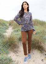 Shirt tuniek met elastische manchetten 