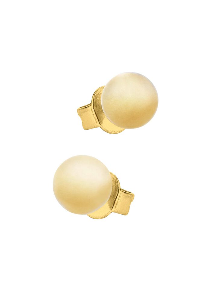 Kleine maar fijne bolvormige oorbellen van titanium 