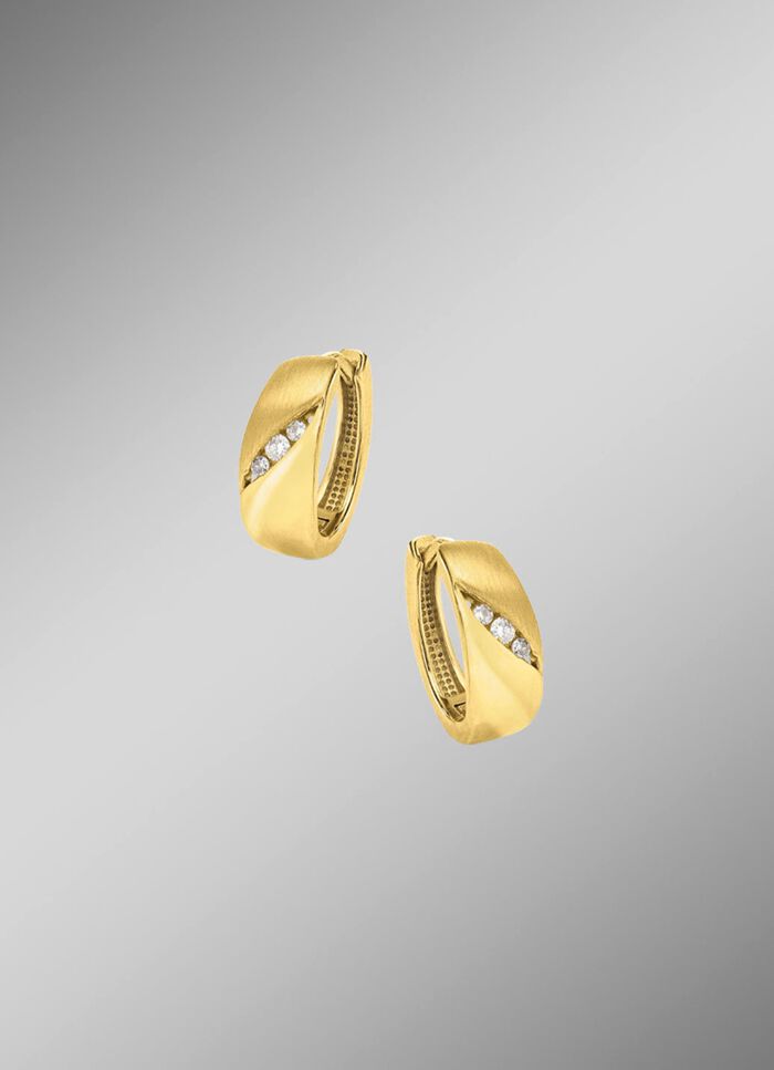 Prachtige creolen met 6 diamanten 