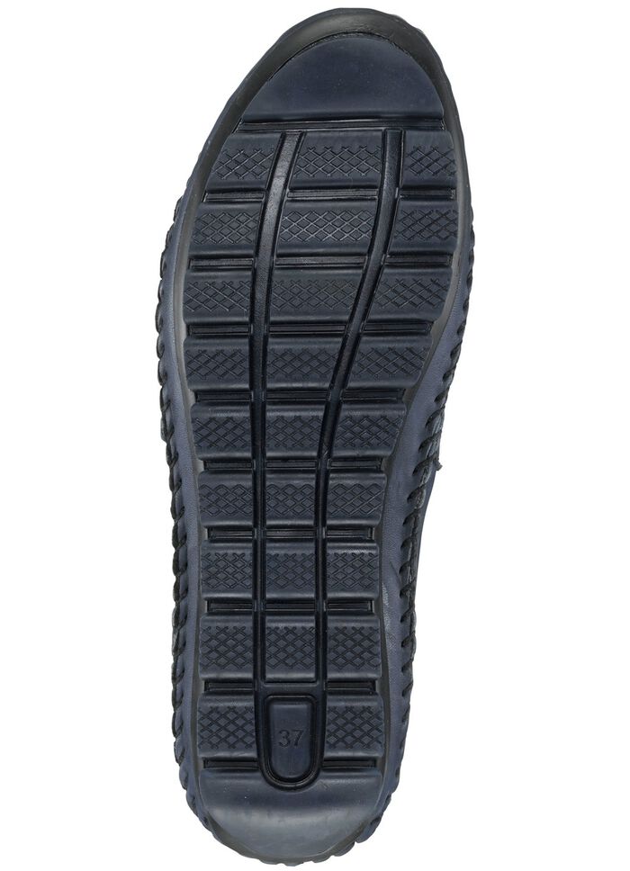 Gemini, comfortabele dames enkellaarsjes, breedte G, met uitneembaar voetbed BLAUW