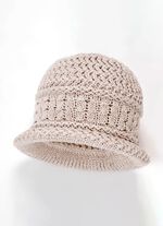 Warme damesmuts met rondom elastische band ZAND