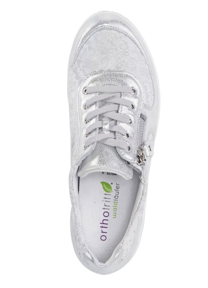 Waldl&auml;ufer veterschoen van elastisch materiaal met bloemenprint 