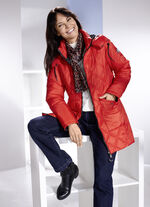 Jas met afneembare capuchon SIGNAALROOD