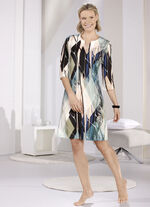 Nachthemd tot op de kuit met driekwartmouwen 