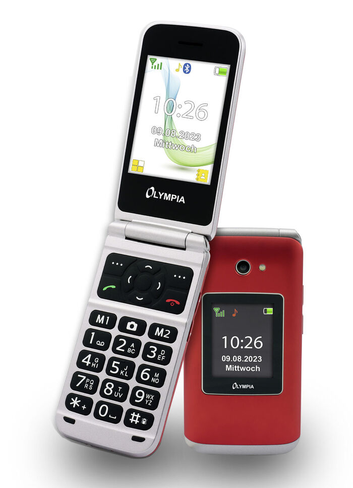 Olympia VITUS 4G klaptelefoon met grote knoppen ROT