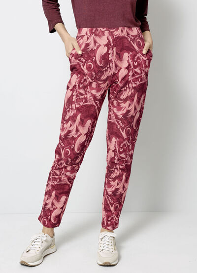 Broek met bloemendessin 