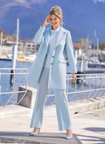 Korte jas met reverskraag LICHTBLAUW