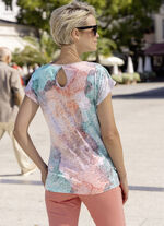 Shirt met zilverfolieprint 