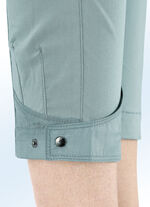 7/8-broek met contrasterende sierband JADEGROEN