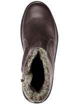 GINO GALANTE, gevoerde herenlaarzen, winterschoenen, met lamsvacht MOKKA