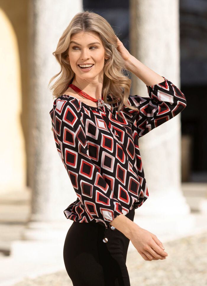 Tuniek met felgekleurde print 