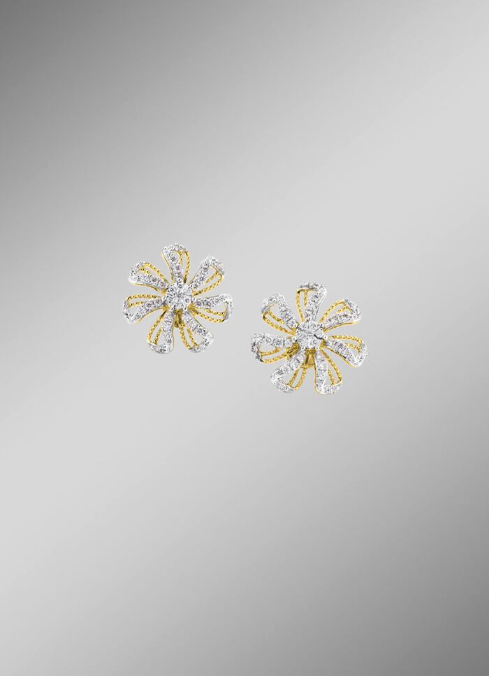 Filigraan oorbellen met bloemmotief 