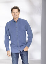 Overhemd met button-down kraag JEANSBLAU