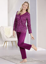 Pyjama met lange mouwen en knoopsluiting 