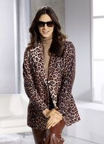 Blazer met roofdierbontdessin 