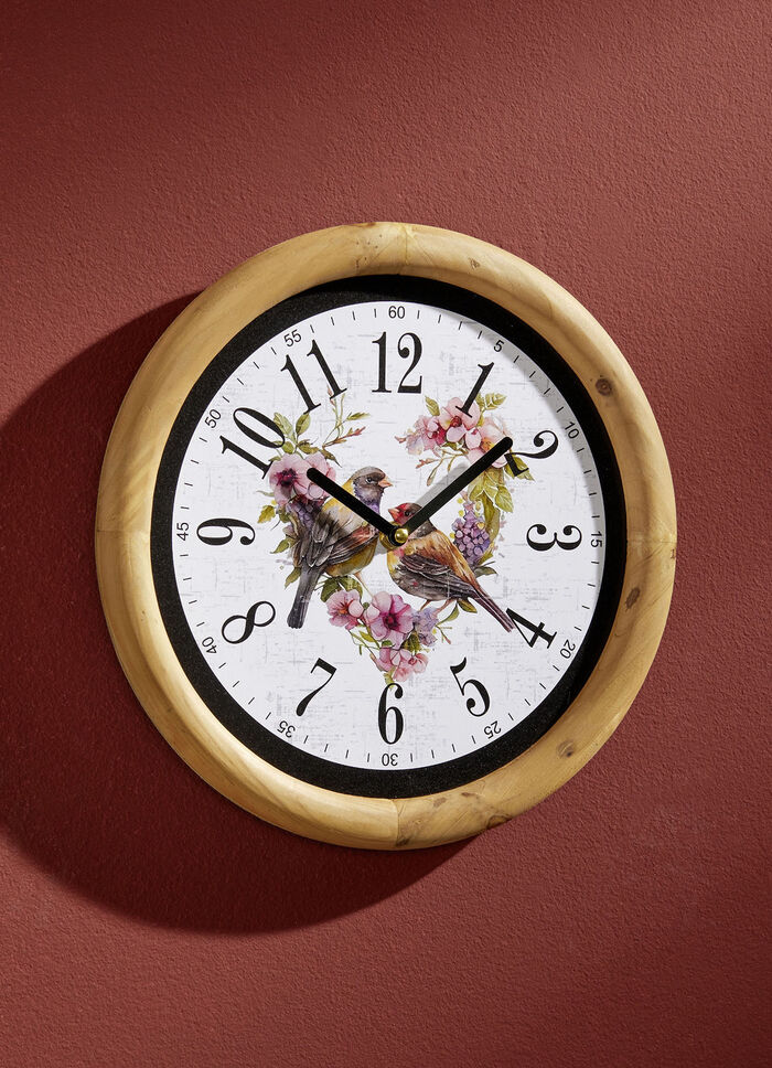 Wandklok vogels 