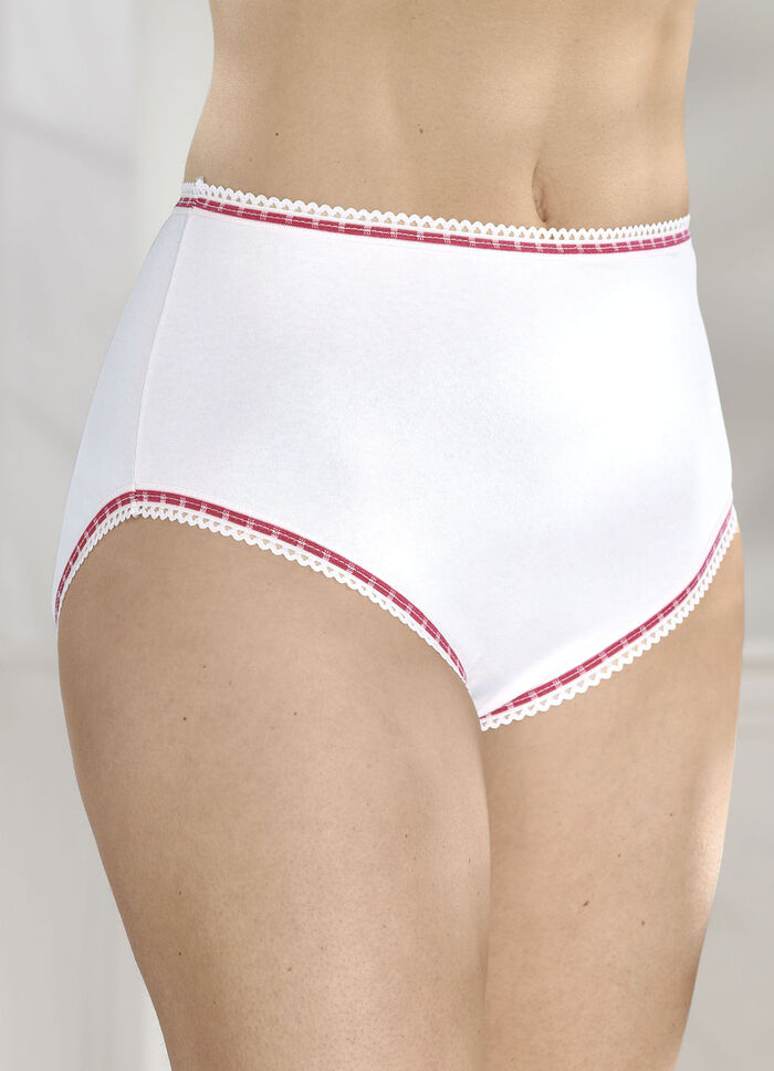 Verpakking van zeven slips met contrasterende biezen 
