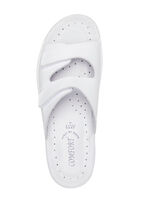 Tweepack klassieke damesmuiltjes, breedte H, met klittenbandsluiting 1x WIT, 1x ZWART