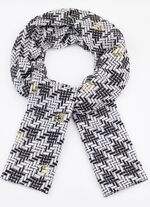 Sjaal met grafisch dessin 