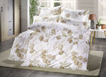 Beddengoedset in Renforcé-kwaliteit BEIGE