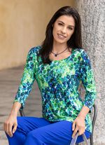 Shirt met schitterende all-over print 