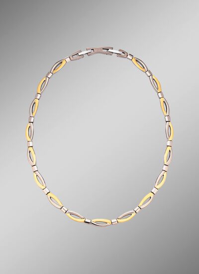 Tweekleurige titanium ketting 