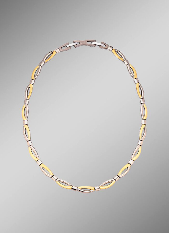 Tweekleurige titanium ketting 