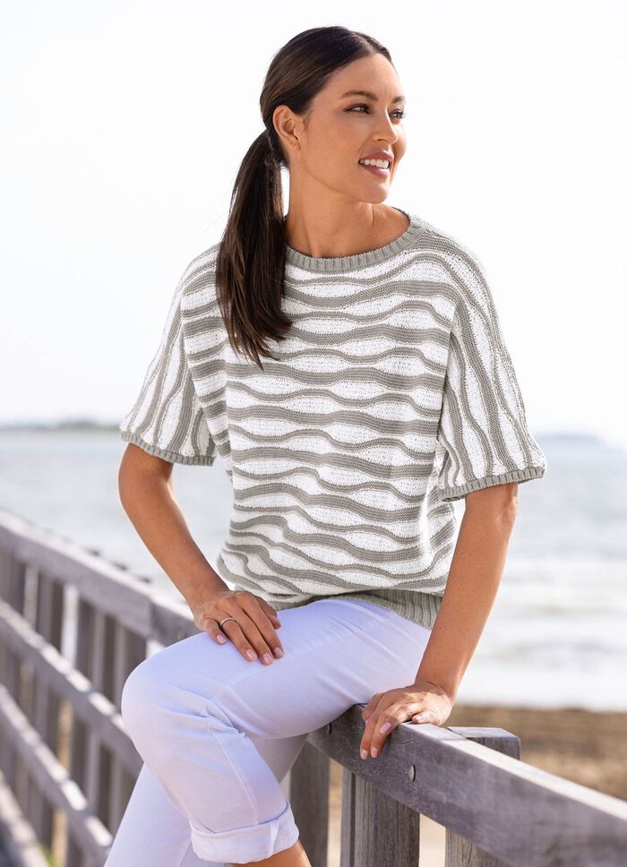 Trui van een garenmix 