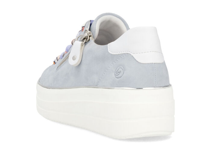 Remonte sneakers met kleurrijke vetersluiting BLEU-WEISS
