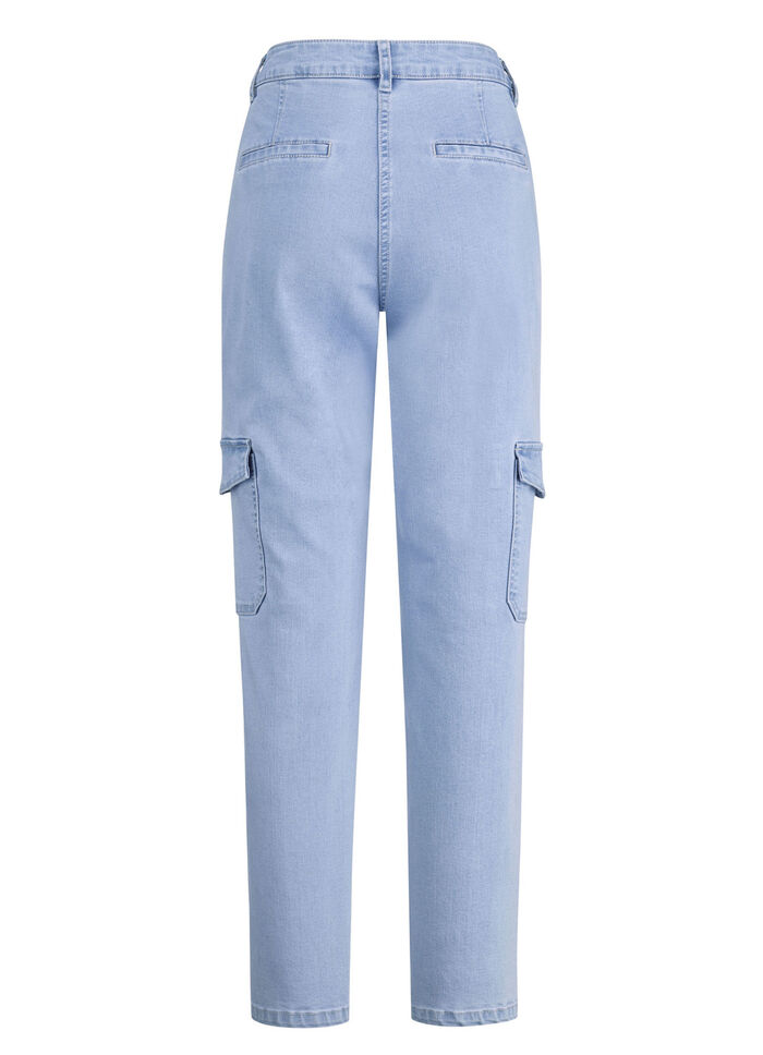 Enkellange cargojeans LICHTBLAUW