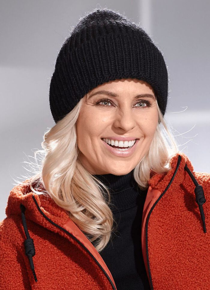 Trendy dameshoed, met omslag ZWART