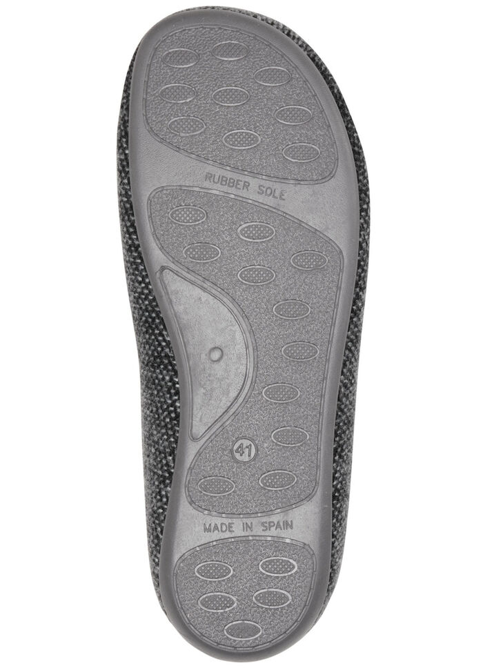 Pantoffels van textiel met een subtiel patroon GRIJS
