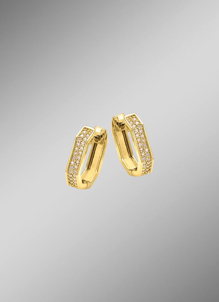 Elegante creolen met diamanten 