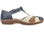 Rieker sandaal in een chique design MARINE-BEIGE-COGNAC