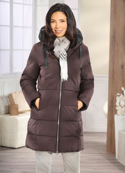 Functionele lange parka met capuchon 