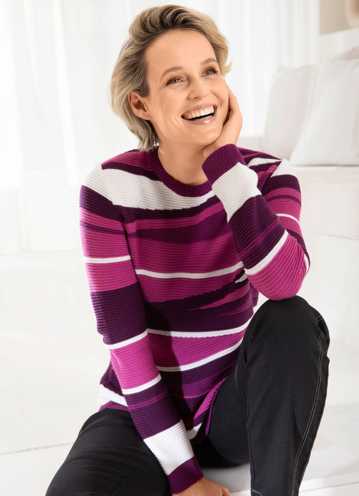 Trui in een elegante mix van patronen 