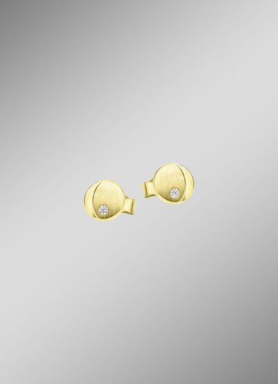 Moderne oorbellen met zirkonia 