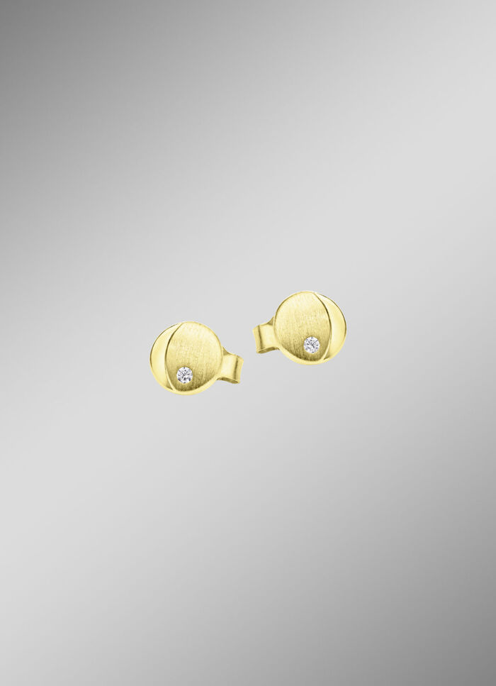 Moderne oorbellen met zirkonia 