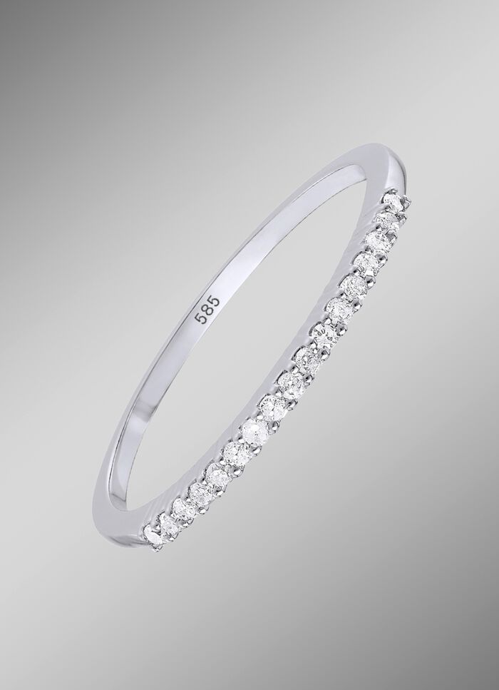 Verfijnde damesring met witte diamanten 