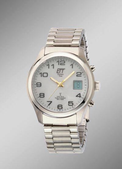 Radiogestuurd herenhorloge op zonne-energie 