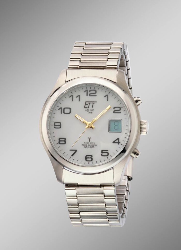 Radiogestuurd herenhorloge op zonne-energie 