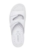 Tweepack klassieke damesmuiltjes, breedte H, met klittenbandsluiting 1x WIT, 1x ZWART