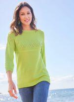 Trui met een gemengd structuurpatroon 