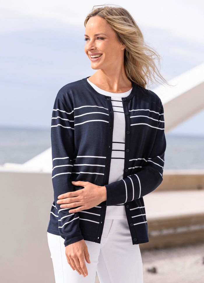 Gebreide twinset in contrast 