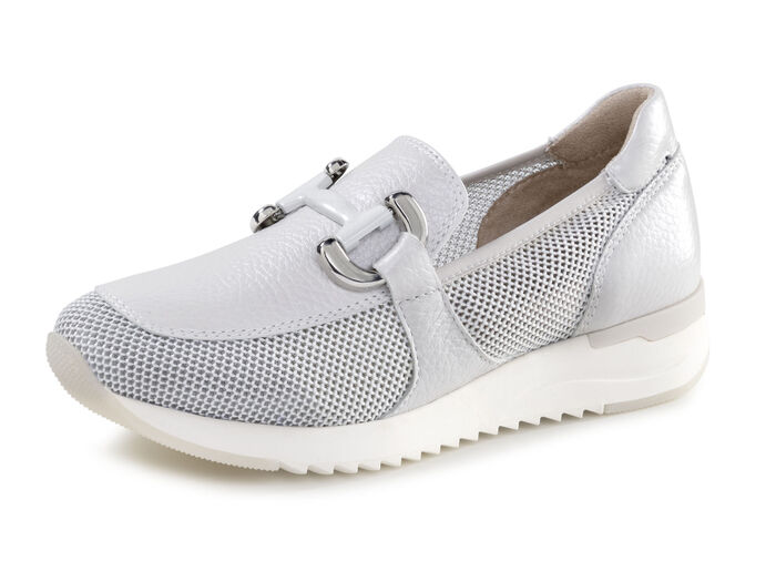 Caprice pantoffels met decoratieve clip PARELWIT