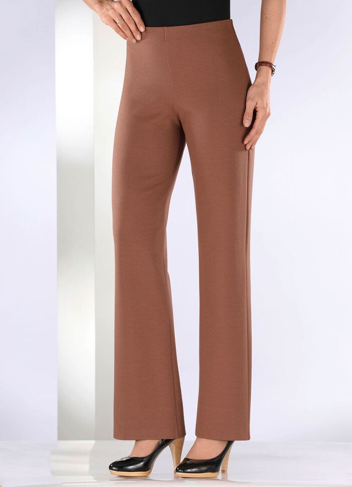 Jerseybroek met uitlopende pijpen 